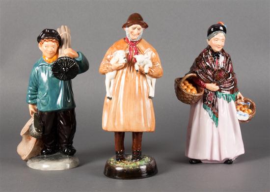 Three Royal Doulton china figures 1)