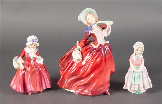Three Royal Doulton china figures 13856e