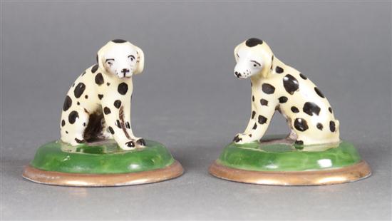 Pair of Staffordshire style painted