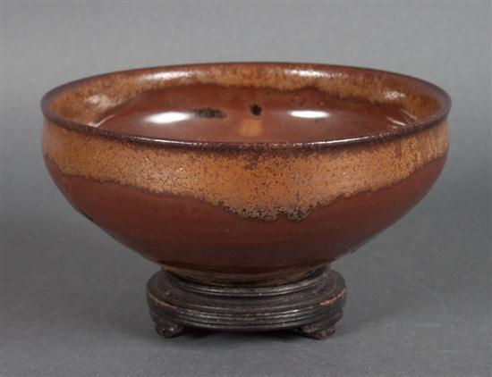 Japanese brown glazed terracotta 13858d