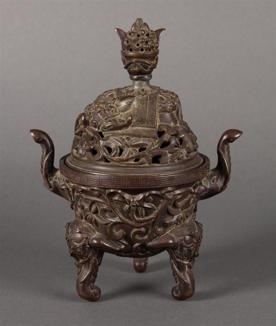 Chinese bronze censer 19th century  1385c7