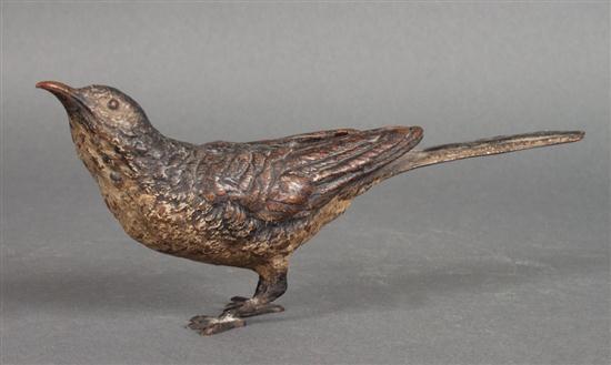 Austrian cold painted bronze songbird 1385e1