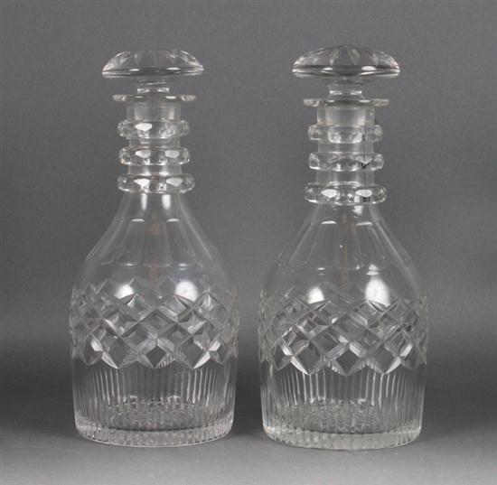 Pair of Anglo Irish crystal decanters 138603