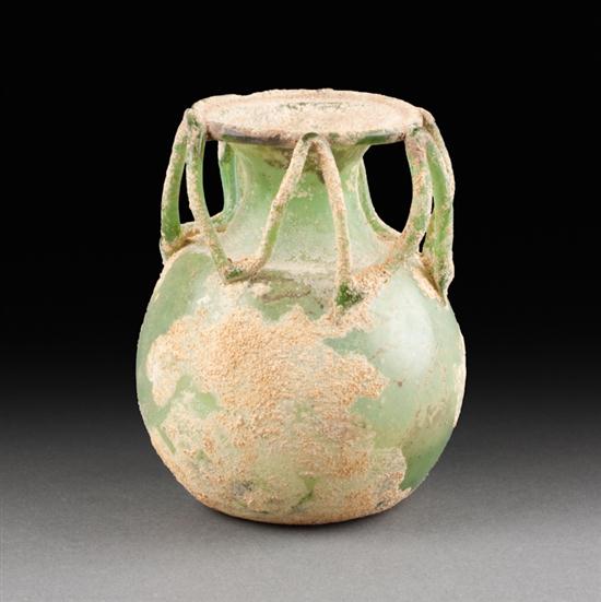 Ancient Roman glass bottle with 13861f