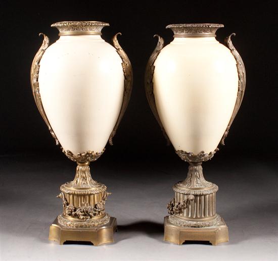Pair of French gilt-metal-mounted