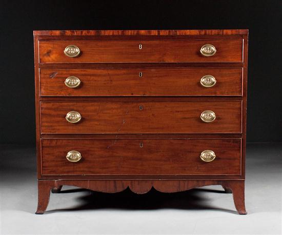 George III mahogany chest of drawers 138656