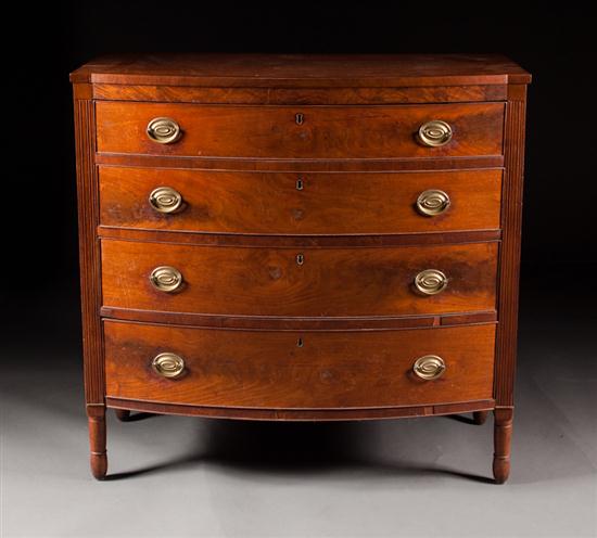 Federal mahogany shaped front chest