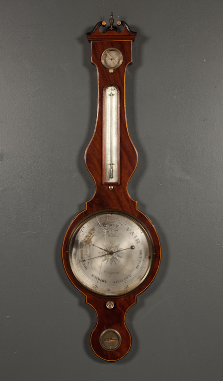 Regency mahogany banjo wall barometer 1386c4