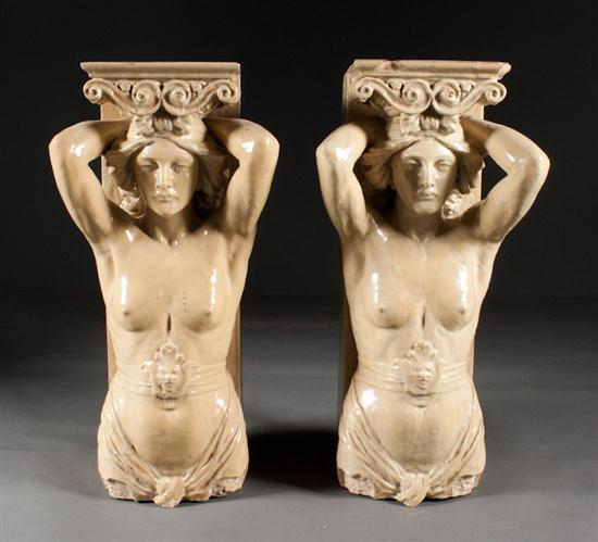 Pair of classical style glazed 1386da