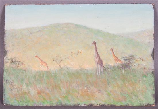 Louis Feuchter American 1885-1957 Giraffes