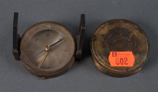 Brass and metal compass 19th century