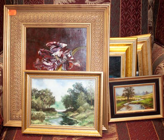 Five assorted oils on board artists 13877e