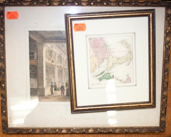 Framed map of the Cape Cod Islands 1387a3