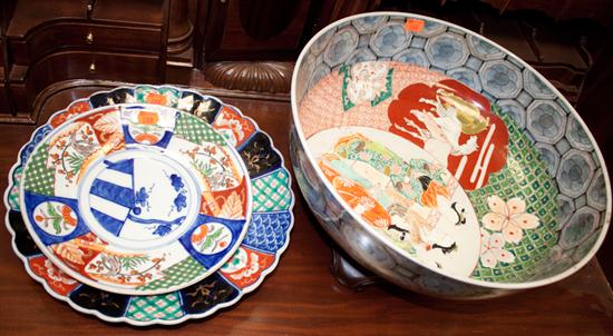 Japanese Imari porcelain bowl and 1387ad