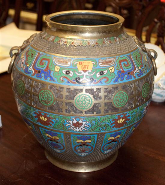 Chinese brass and cloisonne enamel 1387b6