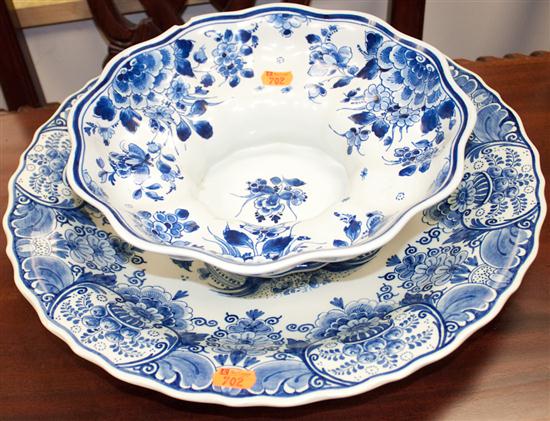 Dutch blue and white delft charger
