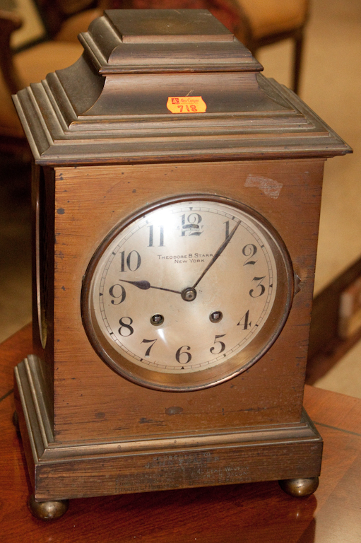Chelsea bronze mantel clock retailed 1387ca