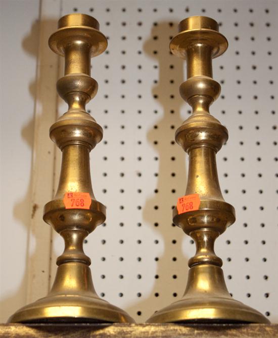 Pair of Continental brass push-up