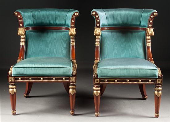 Pair of Regency style carved mahogany 13613c