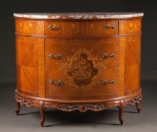 Louis XV style inlaid rosewood 13615f