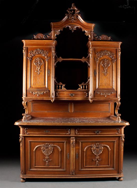 French or Belgian carved walnut 13617a