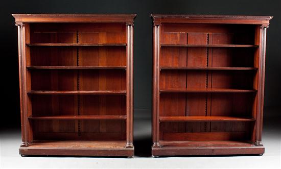 Pair of Classical Revival mahogany