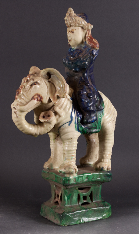 Chinese slip glazed elephant form 13619f