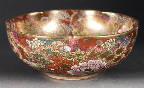 Japanese floral decorated Satsuma