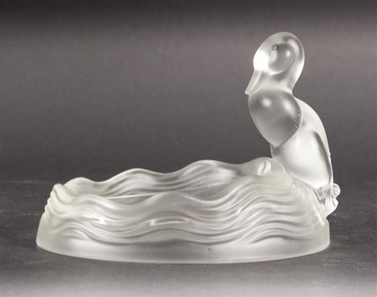 Verlys art glass figural dish with 13623d