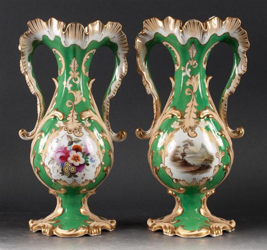 Pair of English molded and floral 136261