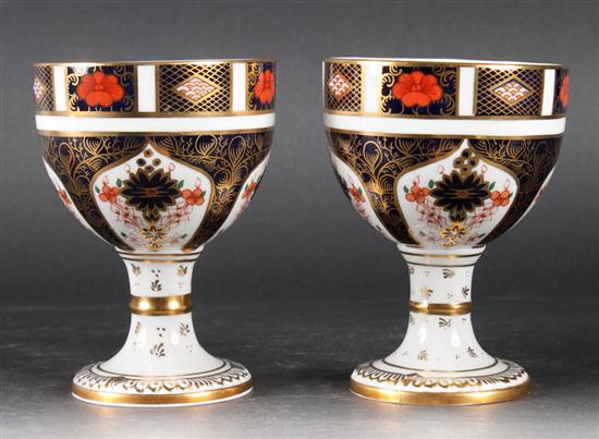 Pair of Royal Crown Derby goblets