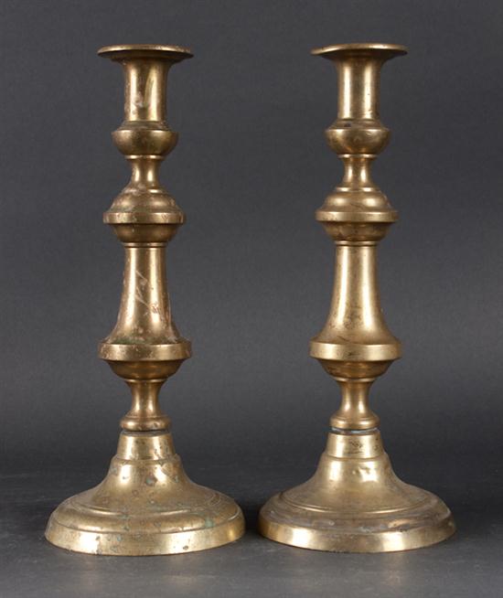 Pair of Victorian brass candlesticks 136262