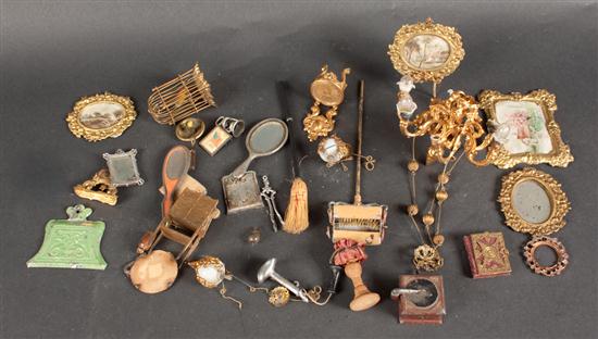 Assorted gilt metal and metal dollhouse 136285