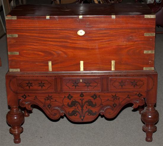 Anglo-Indian brass mounted mahogany