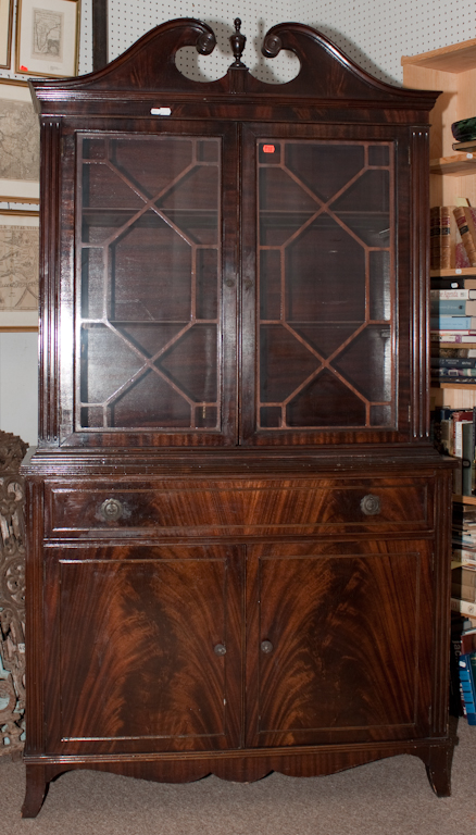 Federal style mahogany glazed panel