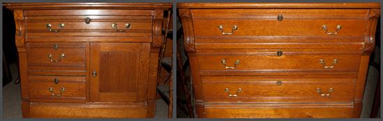 Victorian oak chest of drawers 136312