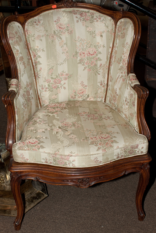 Louis XV style walnut upholstered