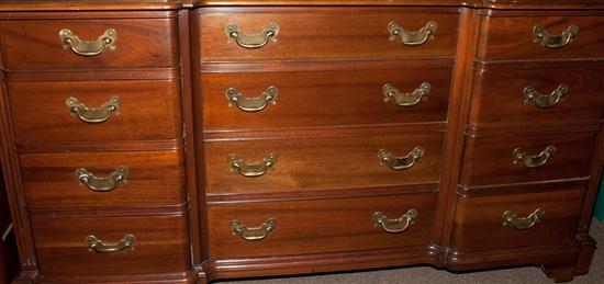 Chippendale style block-front bureau