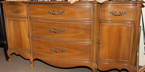 Louis XV style walnut credenza