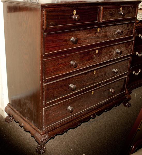 Georgian style rosewood chest of