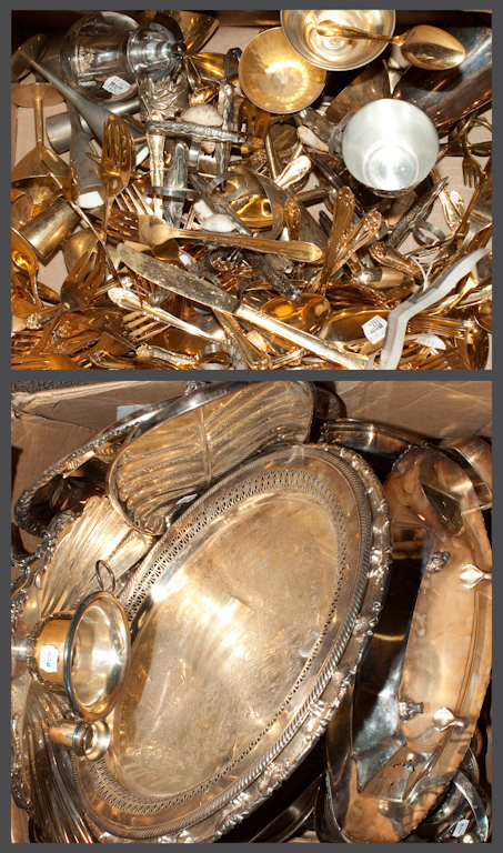 Large assortment of gold washed 1363d0