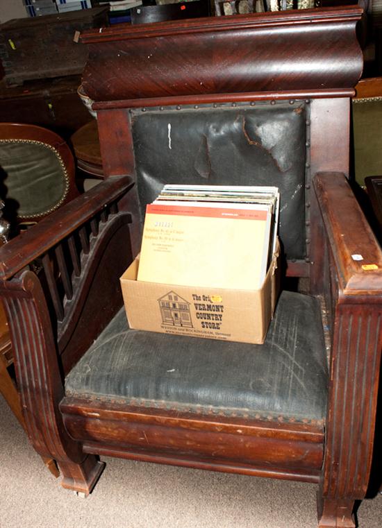 Victorian walnut armchair and box 1363e7