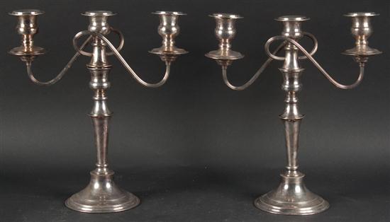 Pair of English Regency style silver plate 1364a8