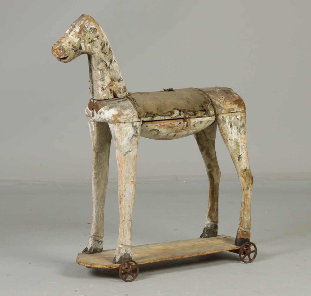 Carved Wood Dappled Folk Art Horse 13657a