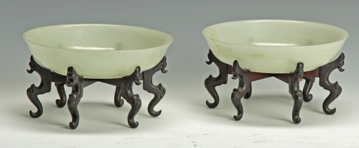 A Fine Pair of Chinese White Jade 13658c