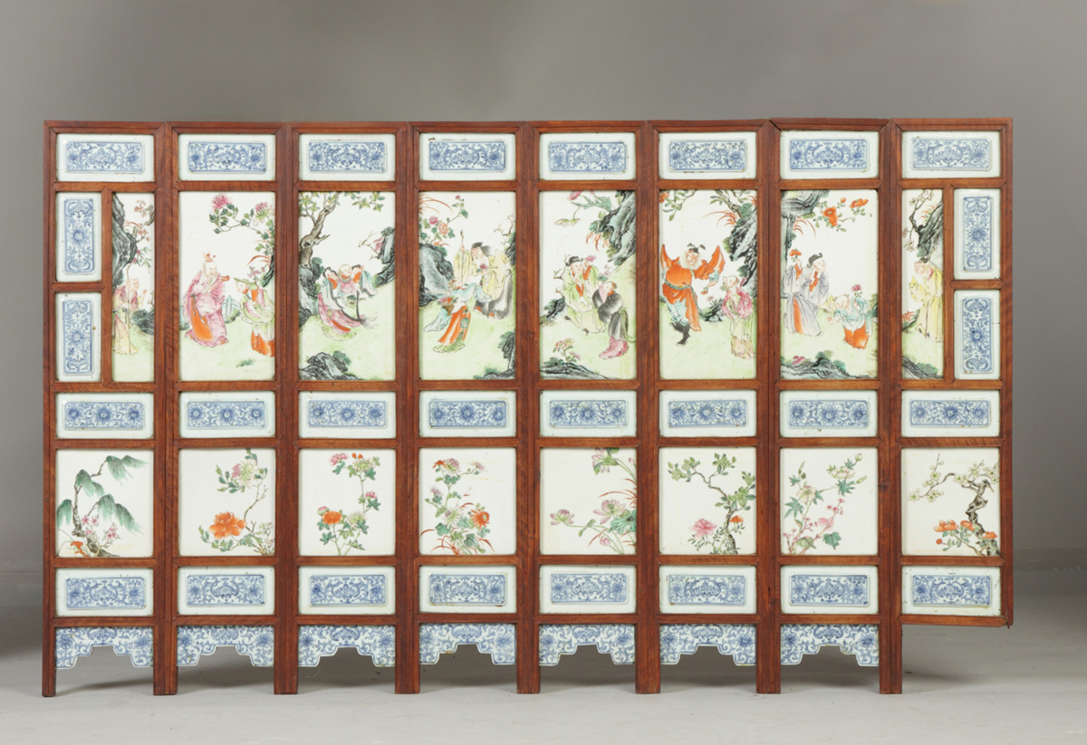 Chinese Porcelain Panel Screen 13658d