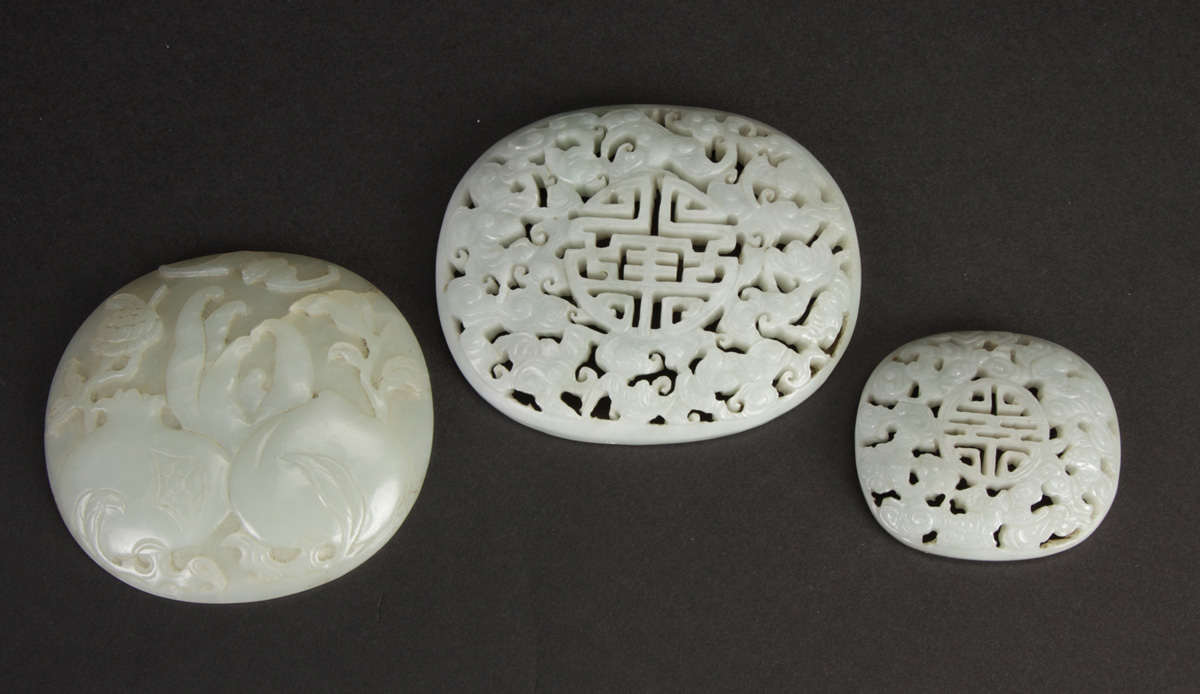Two Chinese Pierce Carved White