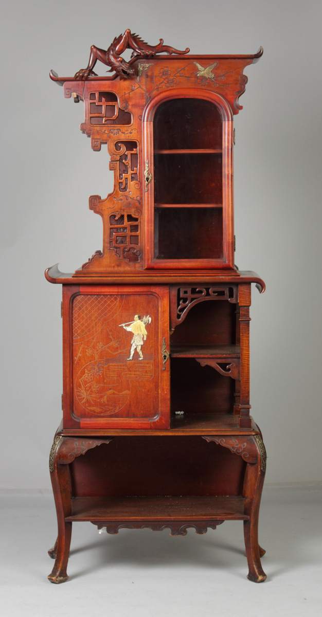 Hardwood Chinese Cabinet C 1900  1365b9