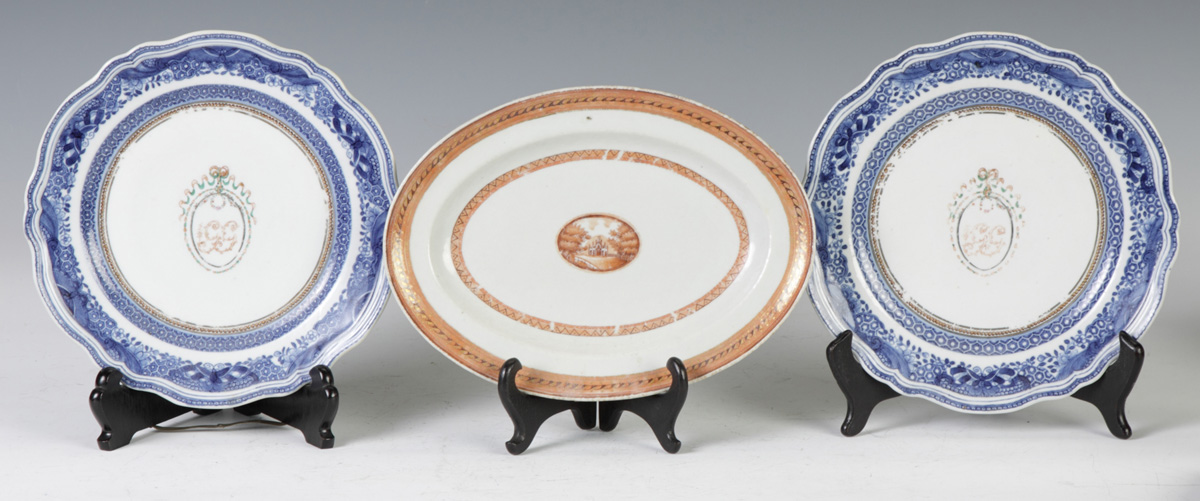 3 Chinese Export Plates Early 19th