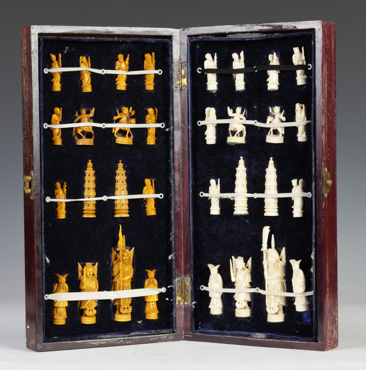 Early 20th Century Carved Ivory Chess